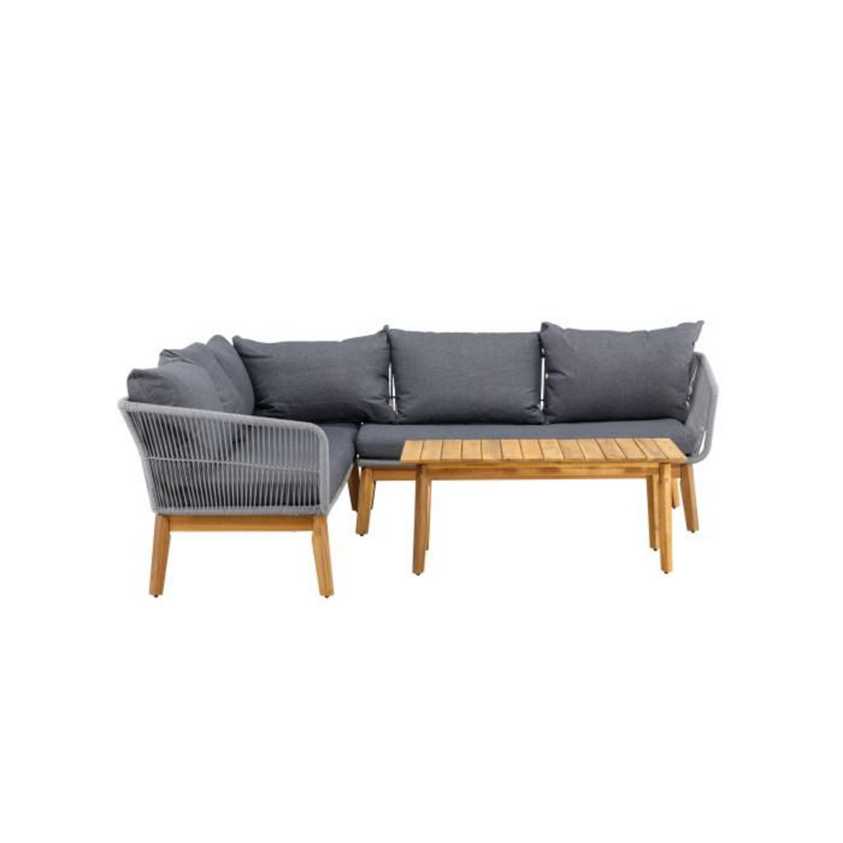 Paris Prix Salon d'Angle de Jardin en Bois  Chania  210cm Gris