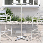 VIDAXL Table de bar d'exterieur reglable en hauteur aluminium