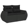 Voir la diapositive 5 : VIDAXL Salon de jardin 7 pcs avec coussins noir resine tressee