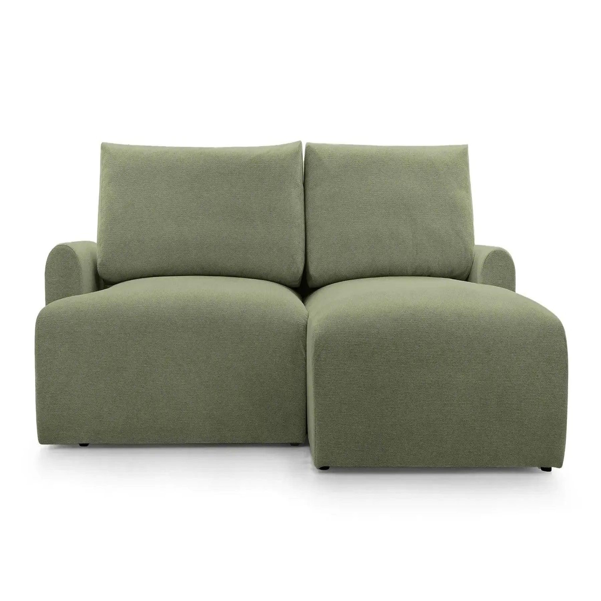 Voir la diapositive 1 : CASANOVA PARIS Raphaelle - canapé d'angle convertible tissu lisse 4 places droit