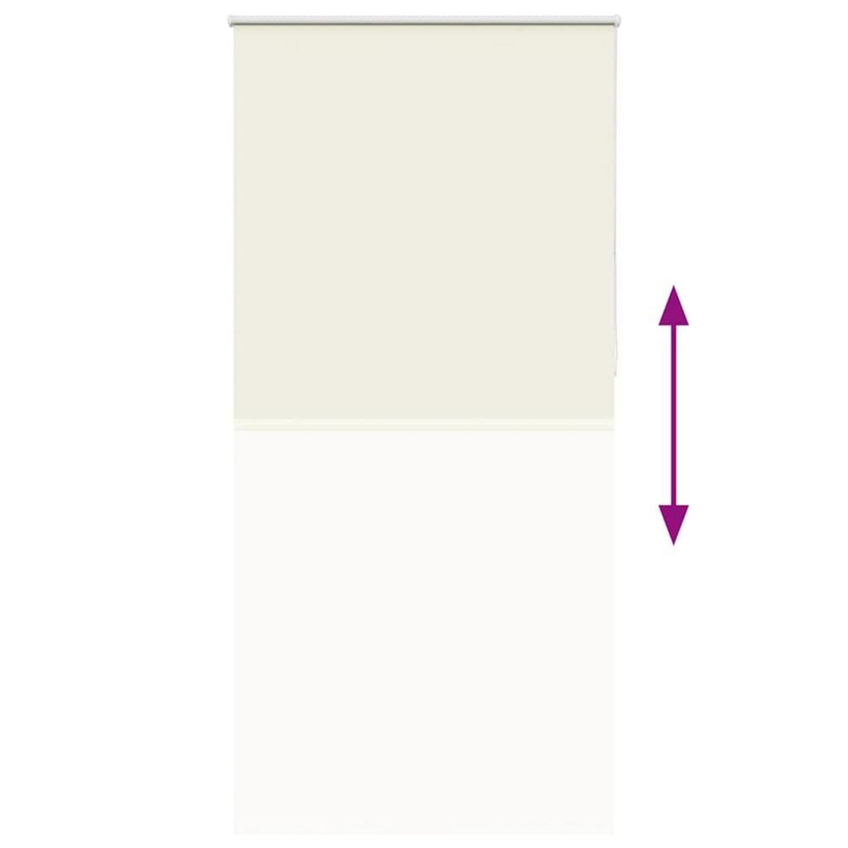 VIDAXL Store enrouleur occultant blanc casse 100x230 cm largeur tissu