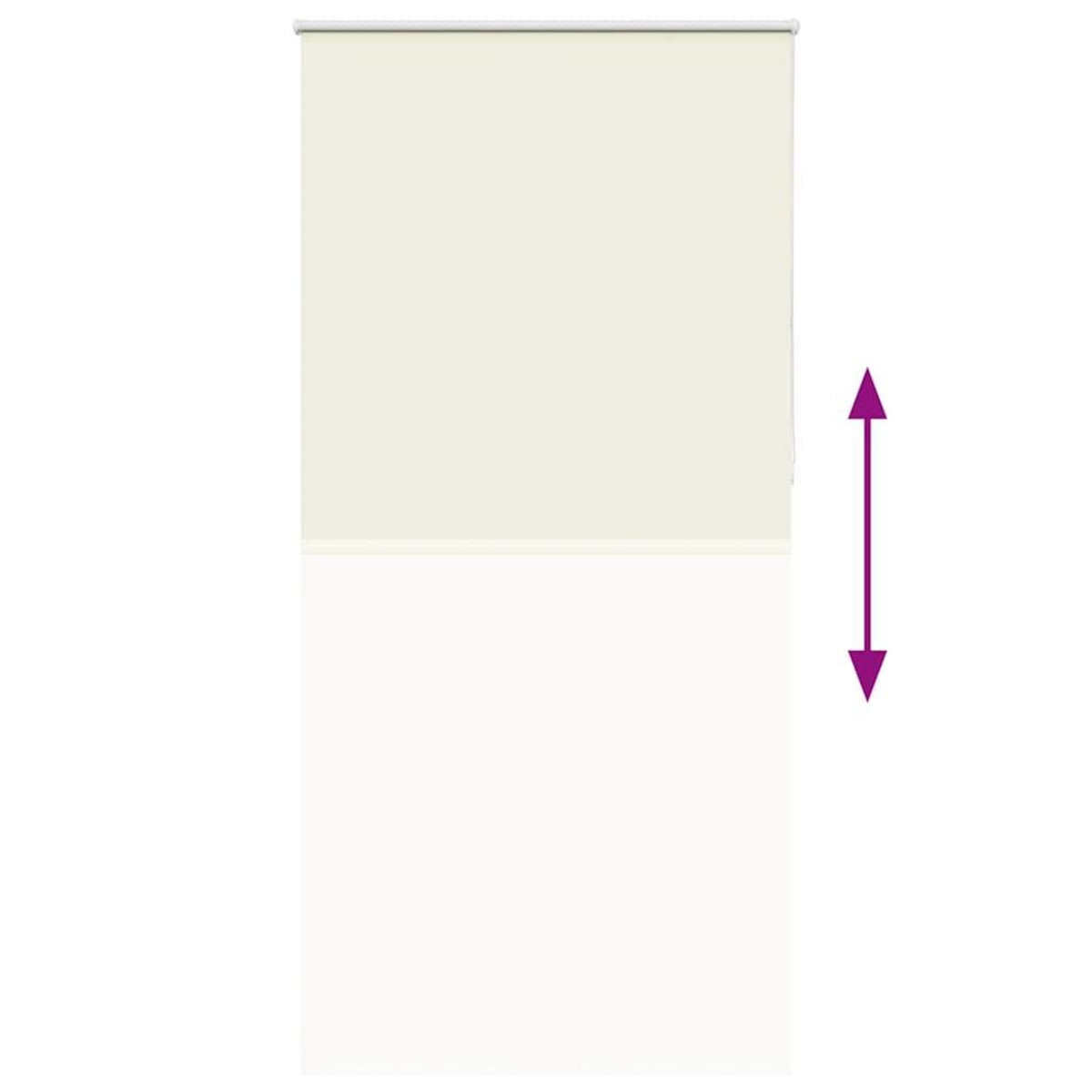 VIDAXL Store enrouleur occultant blanc casse 100x230 cm largeur tissu