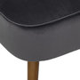 Voir la diapositive 2 : ATMOSPHERA Fauteuil Velours Design  Naova  78cm Gris