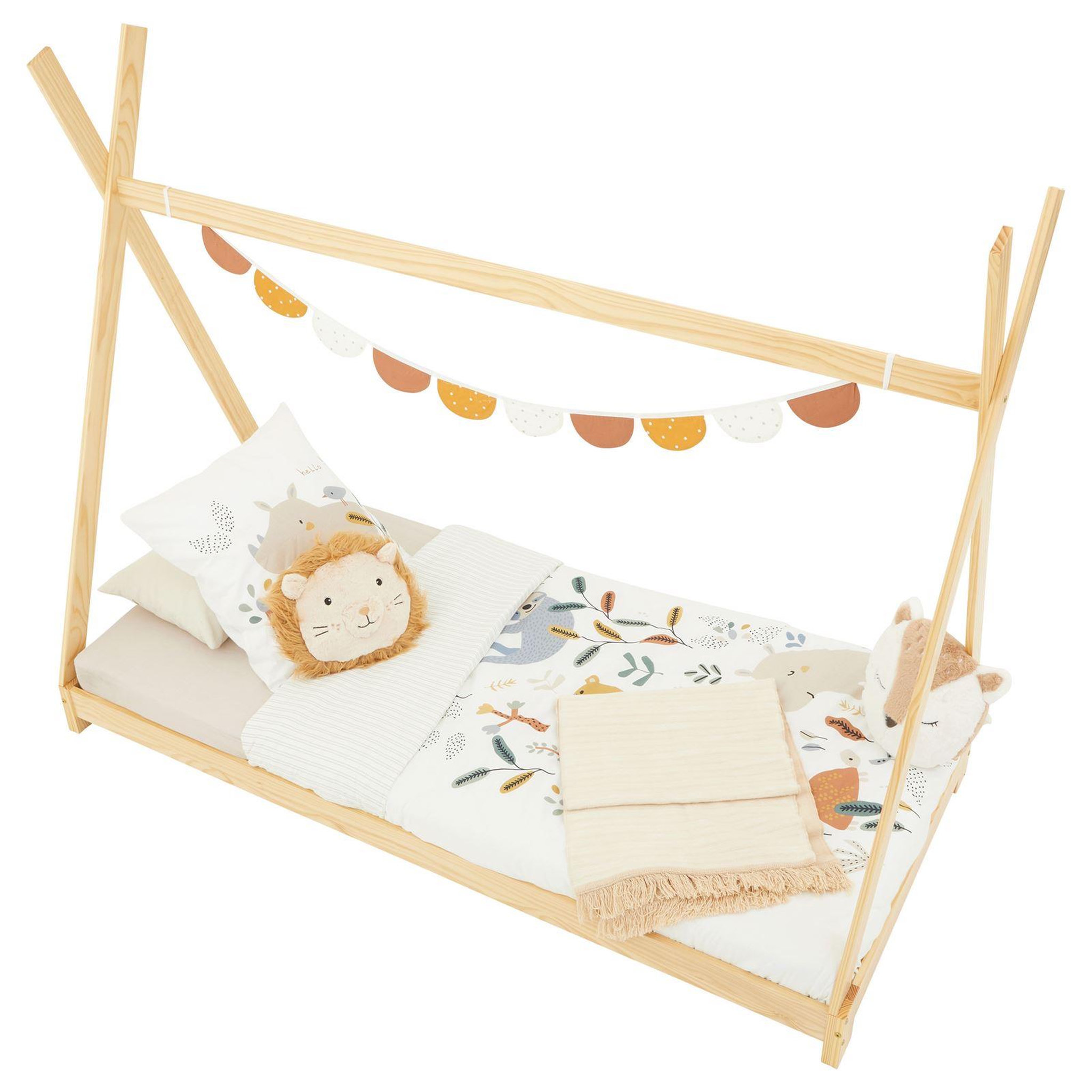 Voir la diapositive 6 : IDIMEX Lit enfant tipi ELIN, 90 x 190 cm en pin massif