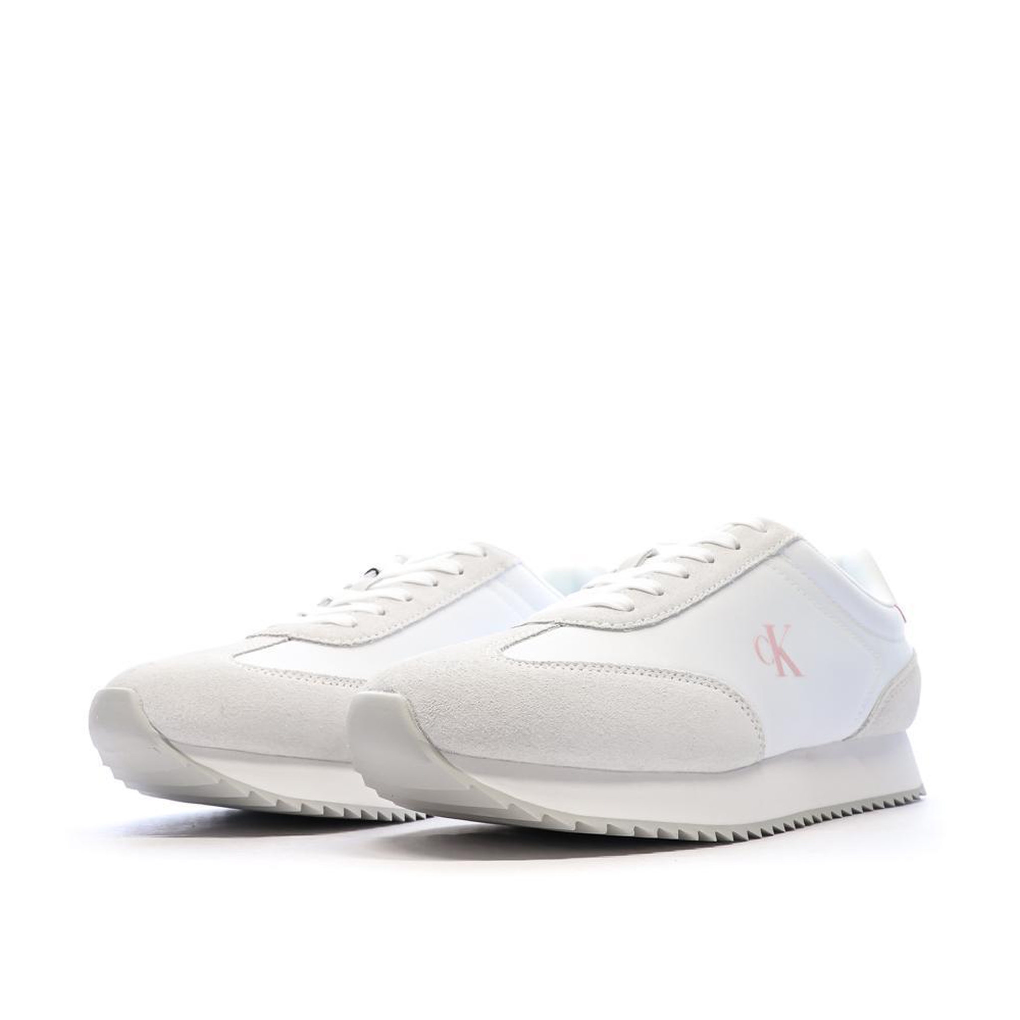 CALVIN KLEIN JEANS Baskets hes Femme Calvin Klein Jeans Runner. Coloris disponibles : Blanc