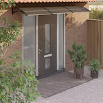 VIDAXL Auvent de porte Noir 300x75 cm Polycarbonate