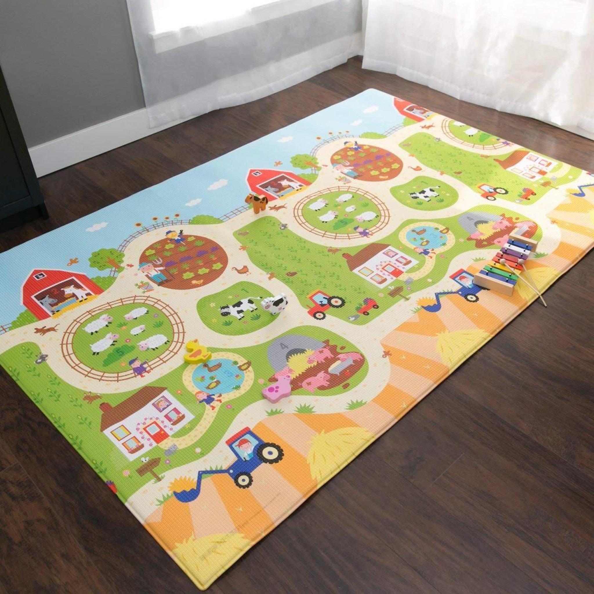 Voir la diapositive 2 : DWINGULER Tapis d'éveil et jeu busy farm