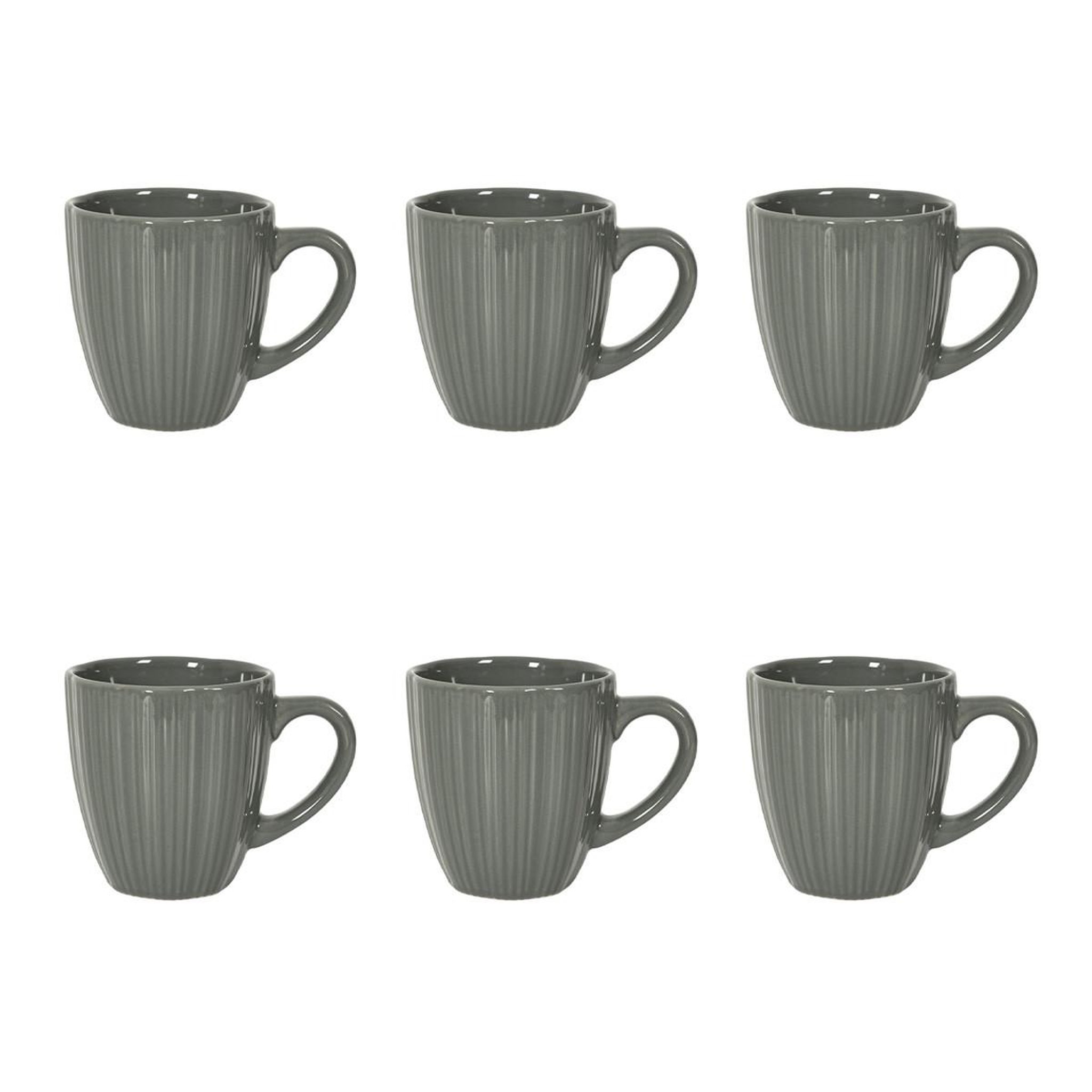 The Home Deco Factory Lot de 6 mugs  calista  33cl gris