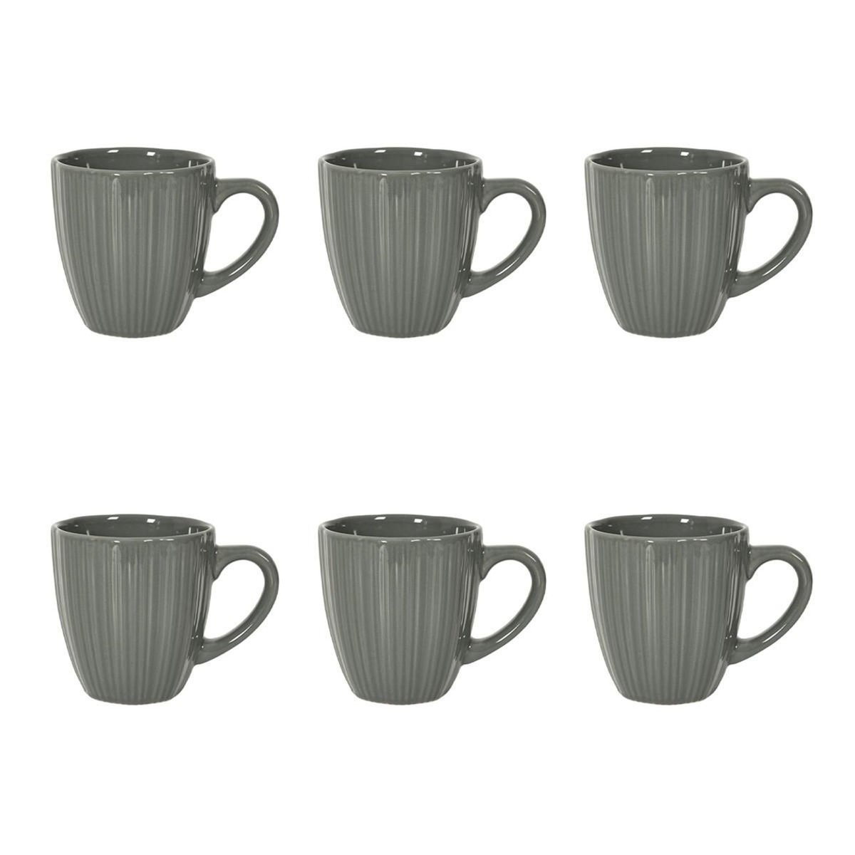 Paris Prix Lot de 6 Mugs  Calista  33cl Gris