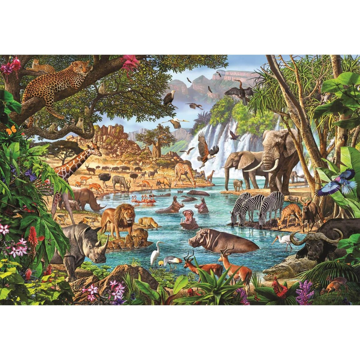 Educa Puzzle 2000 Pièces : Jungle Africaine