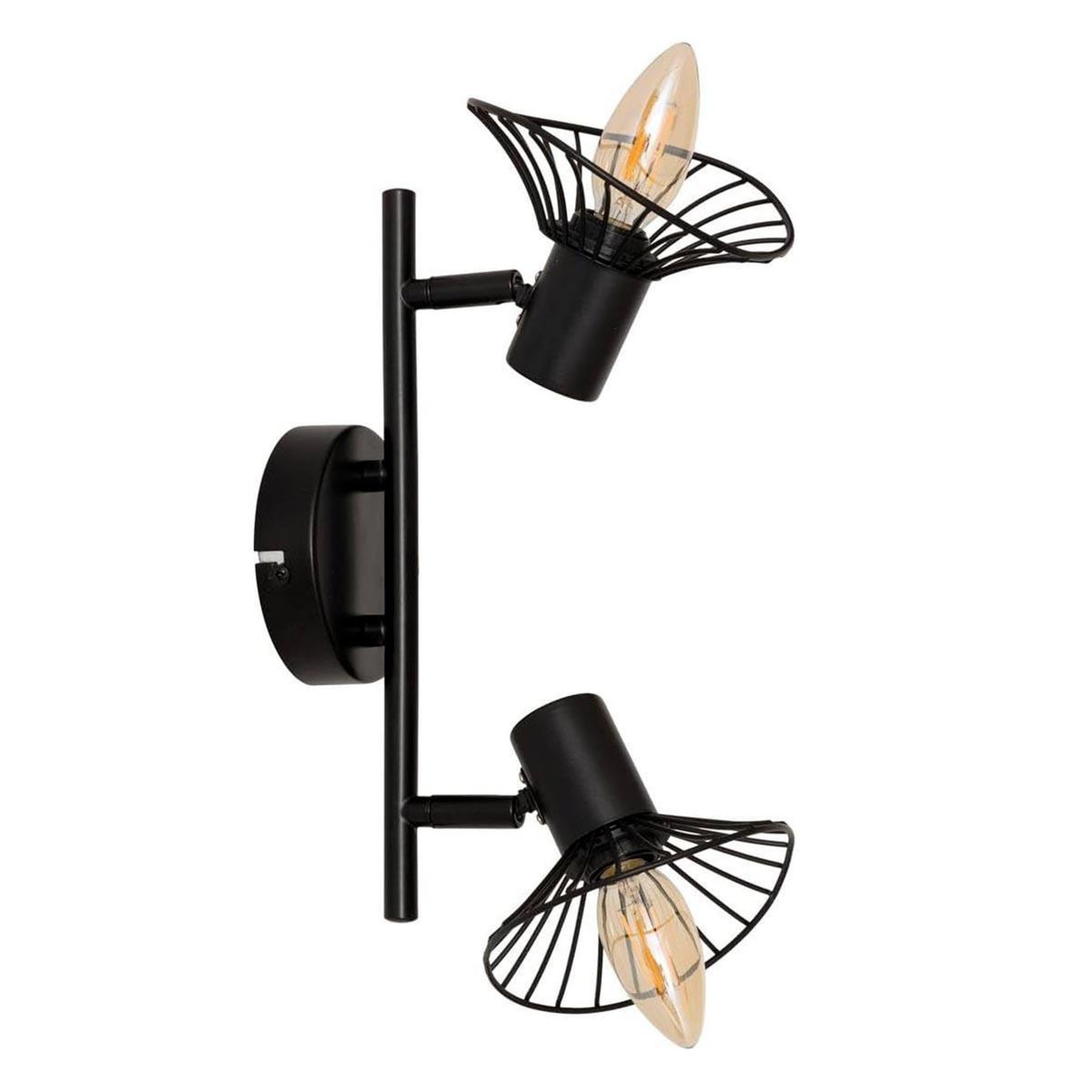 Voir la diapositive 2 : ATMOSPHERA Plafonnier 2 lampes orientables en métal  adelia  28cm noir