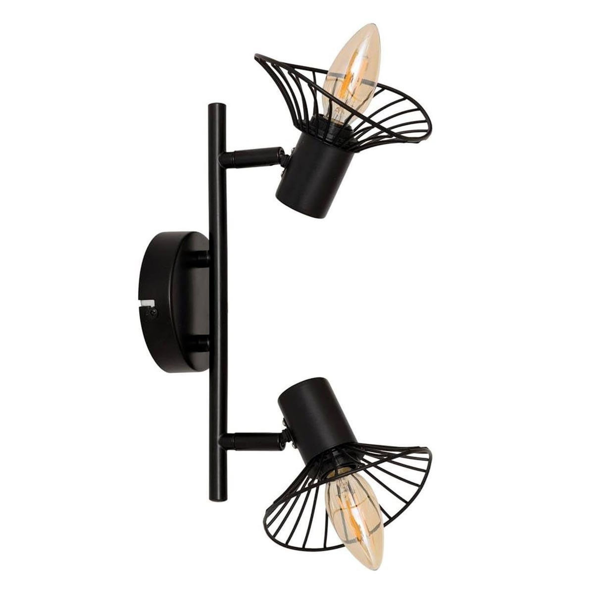 ATMOSPHERA Plafonnier 2 Lampes Orientables en Métal  Adelia  28cm Noir