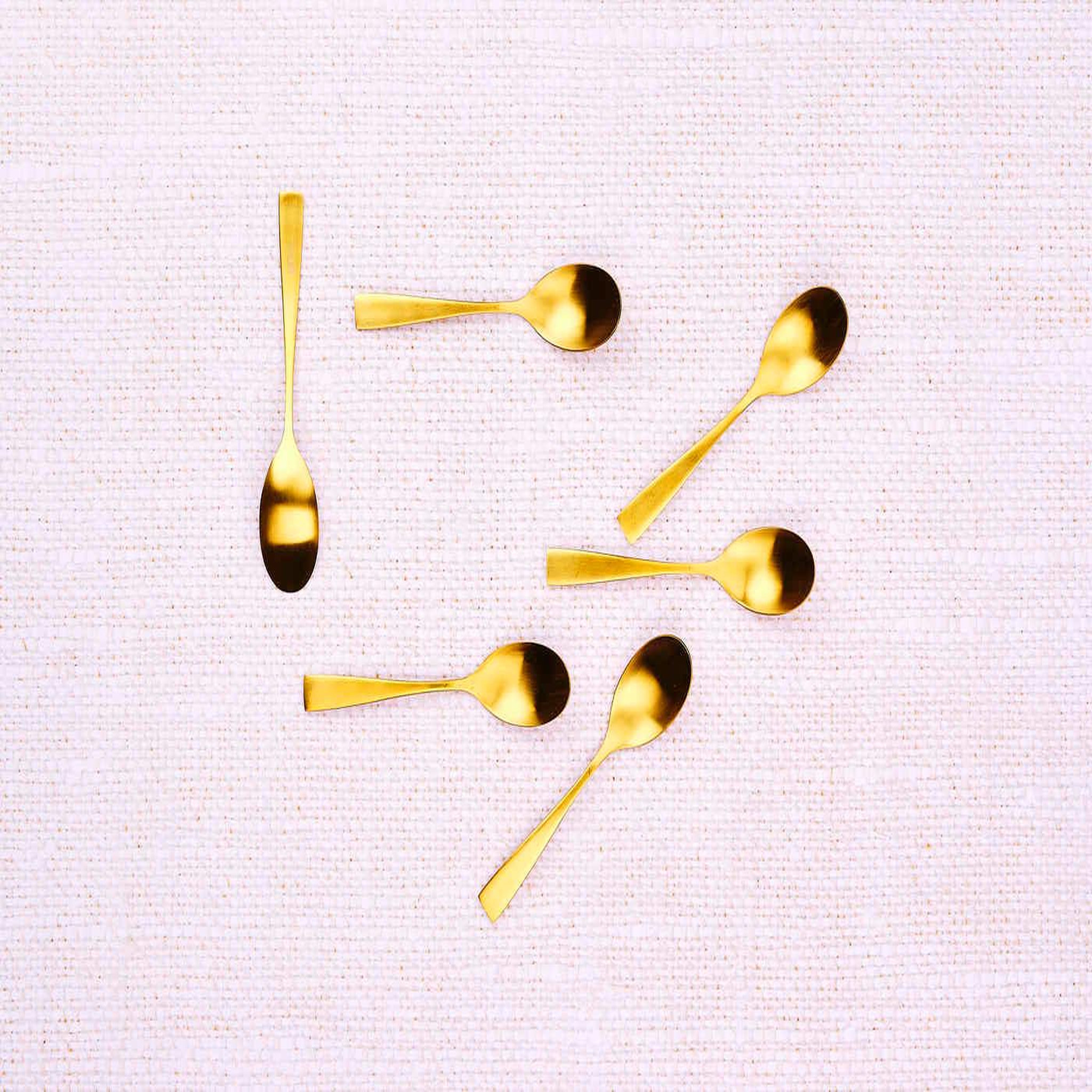 Voir la diapositive 3 : BJORN Coffret 6 petites cuillères SVEN - Gold