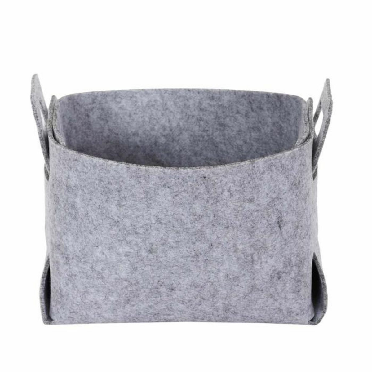 Paris Prix Panier de Rangement  Feutre Pliable  20cm Gris