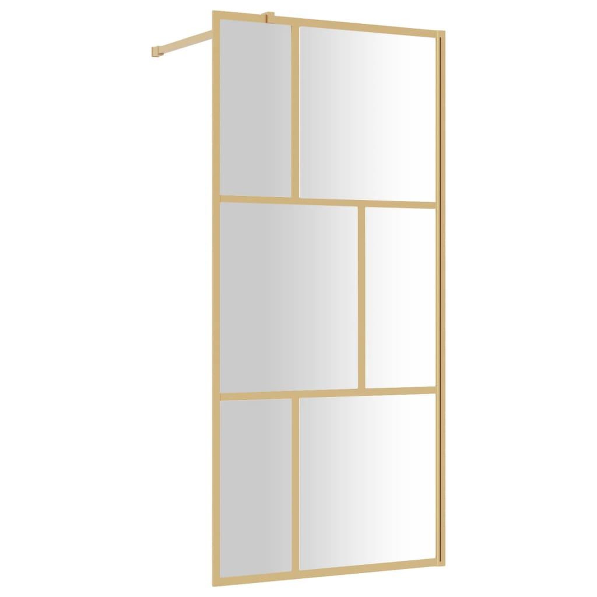 Voir la diapositive 2 : VIDAXL Paroi de douche avec verre ESG transparent dore 80x195 cm