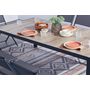 Voir la diapositive 2 : CONCEPT USINE Table de jardin 10 places en alu et plateau effet bois LAGOS