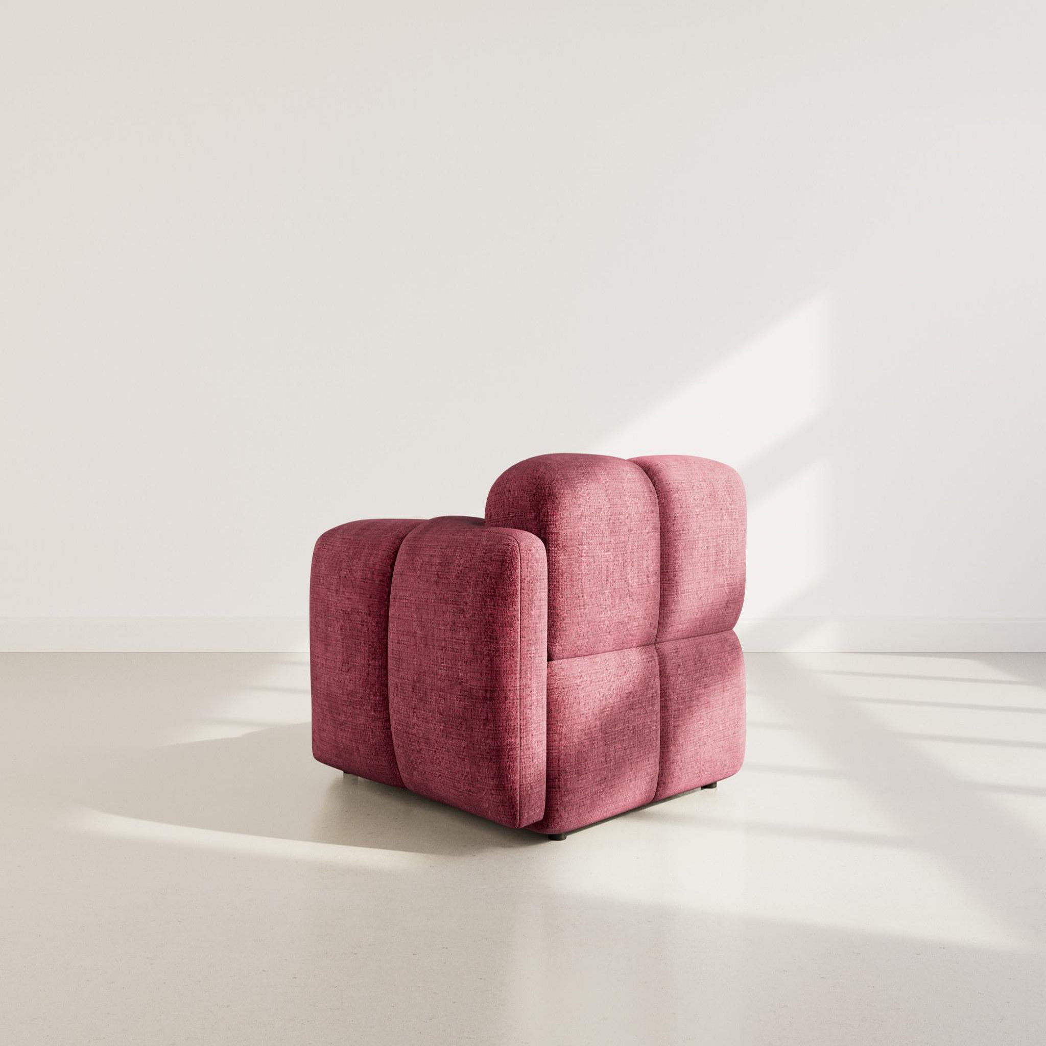 Voir la diapositive 5 : BEST MOBILIER Grace - module d'assise droit en velours texturé