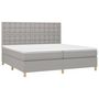 Voir la diapositive 3 : VIDAXL Sommier a lattes de lit matelas et LED Gris clair 200x200 cm