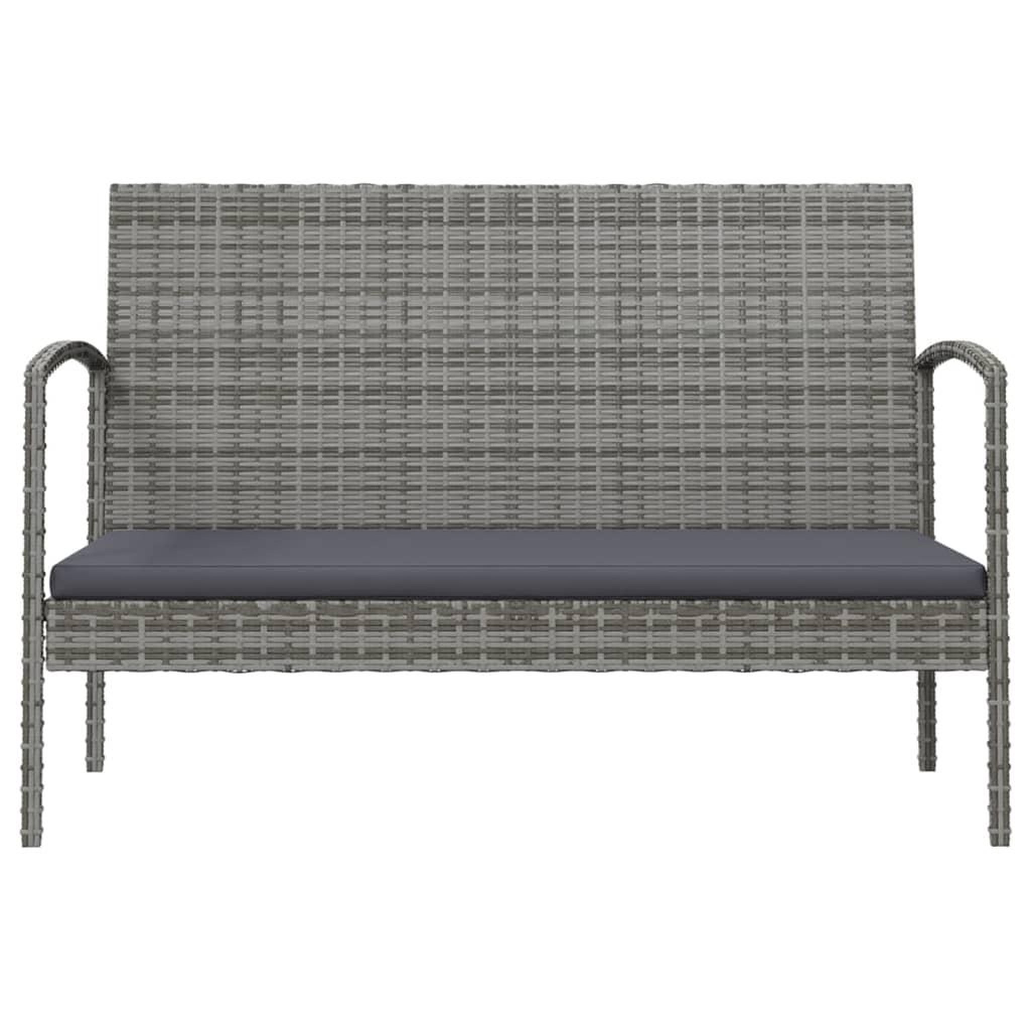 Voir la diapositive 4 : VIDAXL Salon de jardin 8 pcs avec coussins resine tressee gris