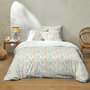 Voir la diapositive 1 : Home collection Parure housse de couetteavectaie oreiller coton 51 fils lila