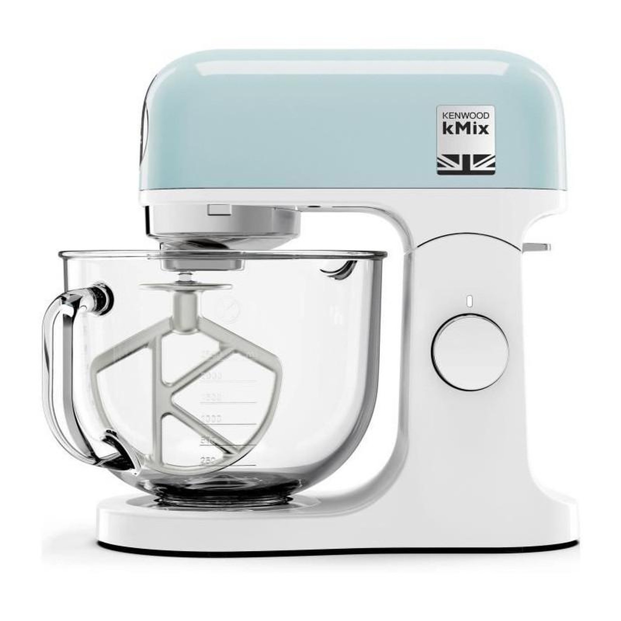 Voir la diapositive 3 : KENWOOD Robot pâtissier multifonction KENWOOD KMX754PB - Moteur professionnel 1000W - 2 sorties pour accessoires - Bol en verre 5L avec