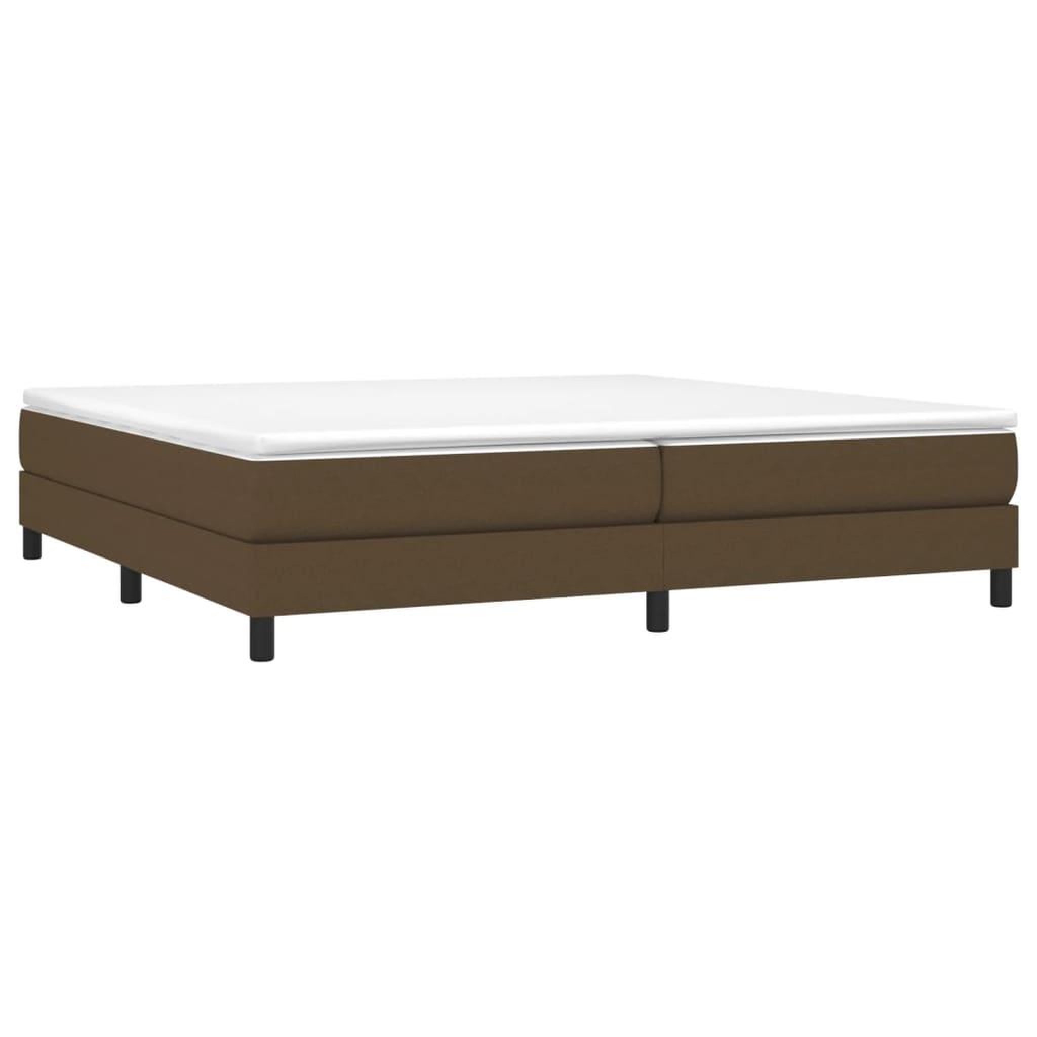 Voir la diapositive 3 : VIDAXL Sommier a lattes de lit avec matelas Marron fonce 200x200 cm
