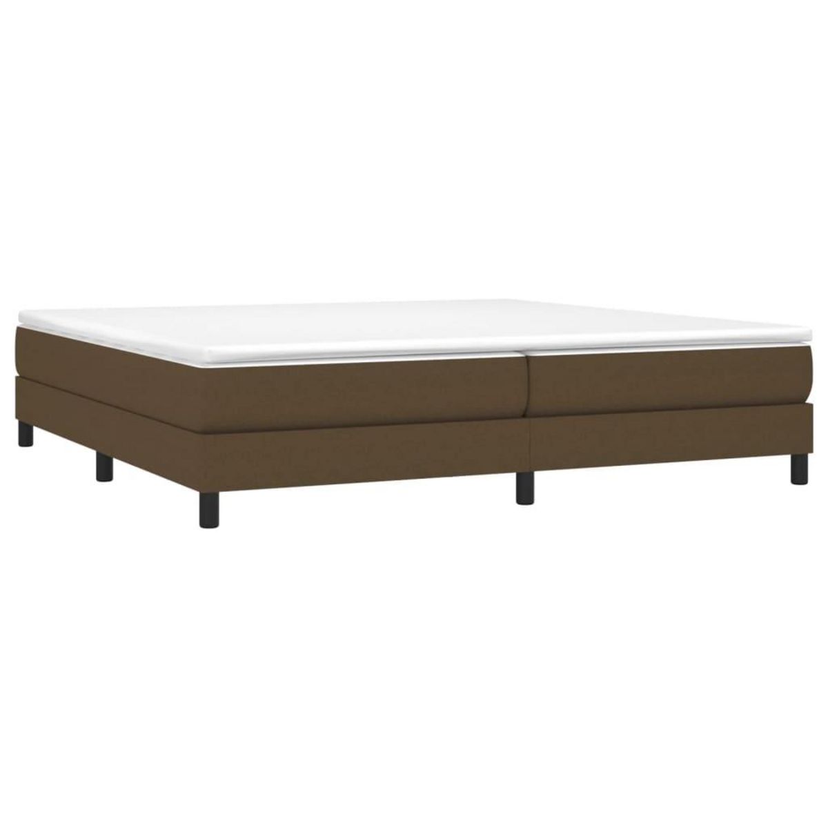VIDAXL Sommier a lattes de lit avec matelas Marron fonce 200x200 cm