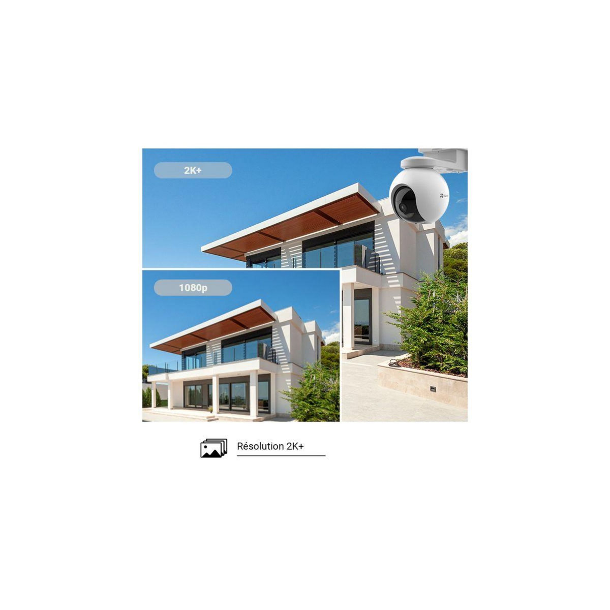 EZVIZ Caméra de surveillance 2 HB8 2K+ type C