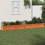 VIDAXL Jardinieres 2 pcs cire marron bois de pin massif
