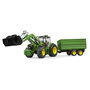 Voir la diapositive 2 : BRUDER BRU Tracteur John Deere 7930 + fourche et remorque double niveau