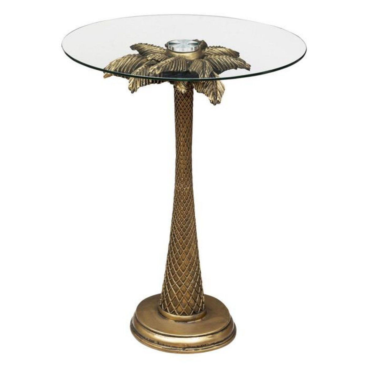 ATMOSPHERA Table d'Appoint Design  Wild Palm  51cm Or