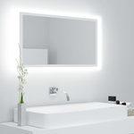 VIDAXL Miroir a LED de salle de bain Blanc 80x8,5x37 cm Acrylique