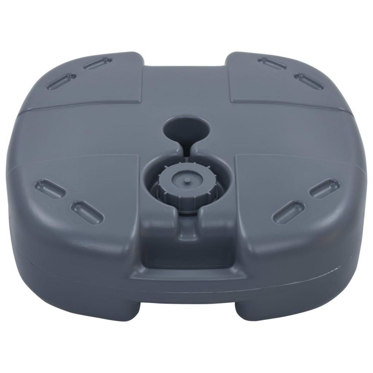 VIDAXL Socle de parasol portable Gris Rempli de sable/eau