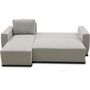 Voir la diapositive 4 : MARKET24 Canapé d'angle convertible réversible 3 a 4 places - PHARELL - Tissu beige - Coffre de rangement - L 224 x P 155 x H 85 cm