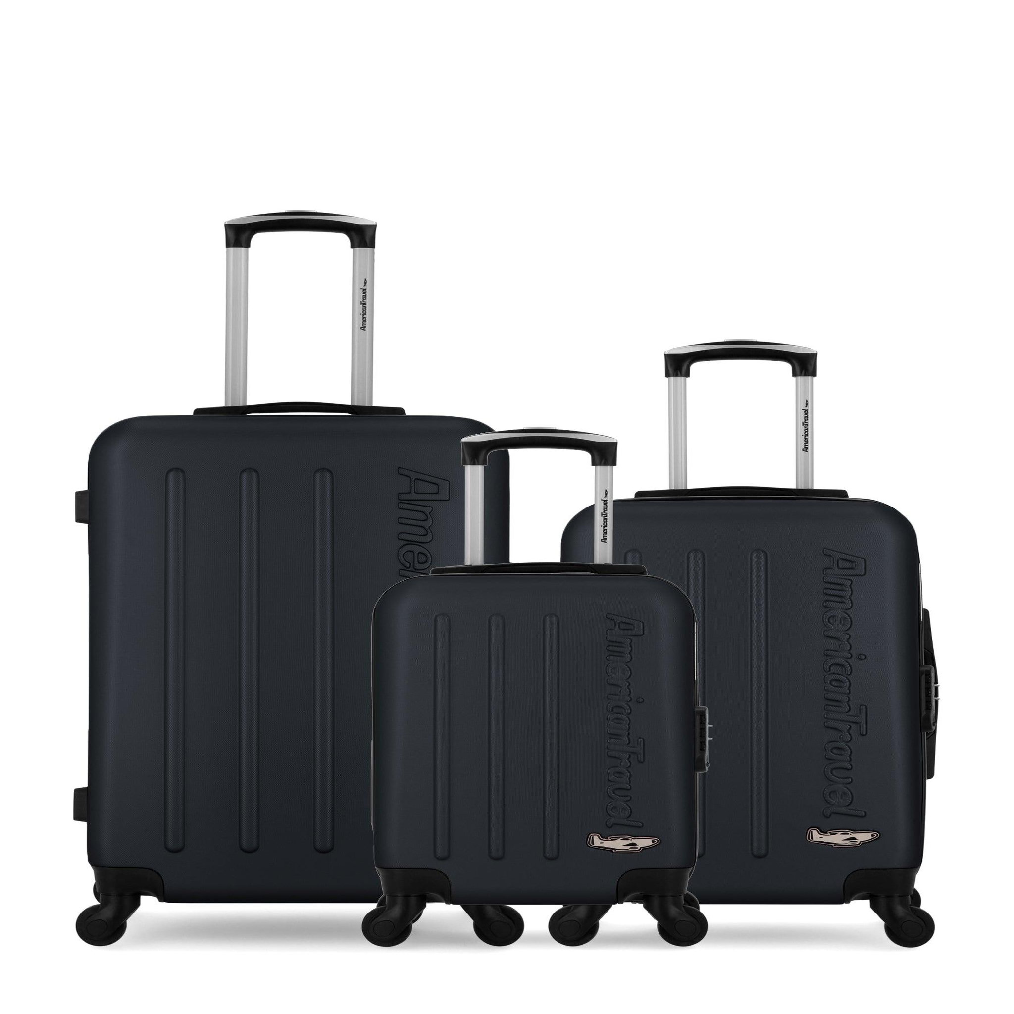AMERICAN TRAVEL American travel - lot de 3 - valise weekend, valise cabine et valise cabine xxs bronx