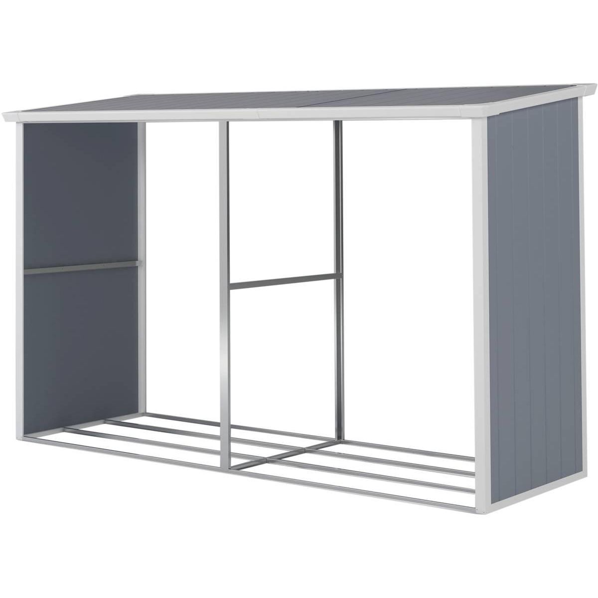 Habitat et Jardin Abri bûches résine  Alexandre  - 3.38 m² - 302 x 112 x 190 cm - Gris