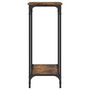 Voir la diapositive 5 : VIDAXL Table console chene fume 75x30,5x75 cm bois d'ingenierie