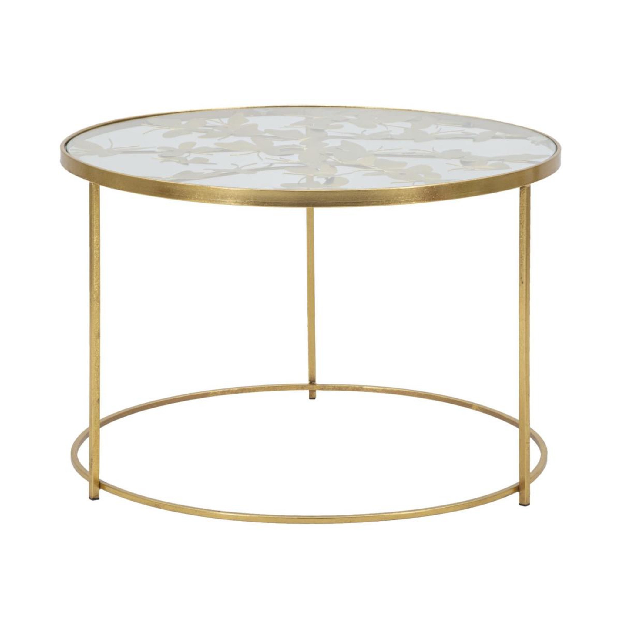 Paris Prix Table basse en verre  butterfly  60cm or