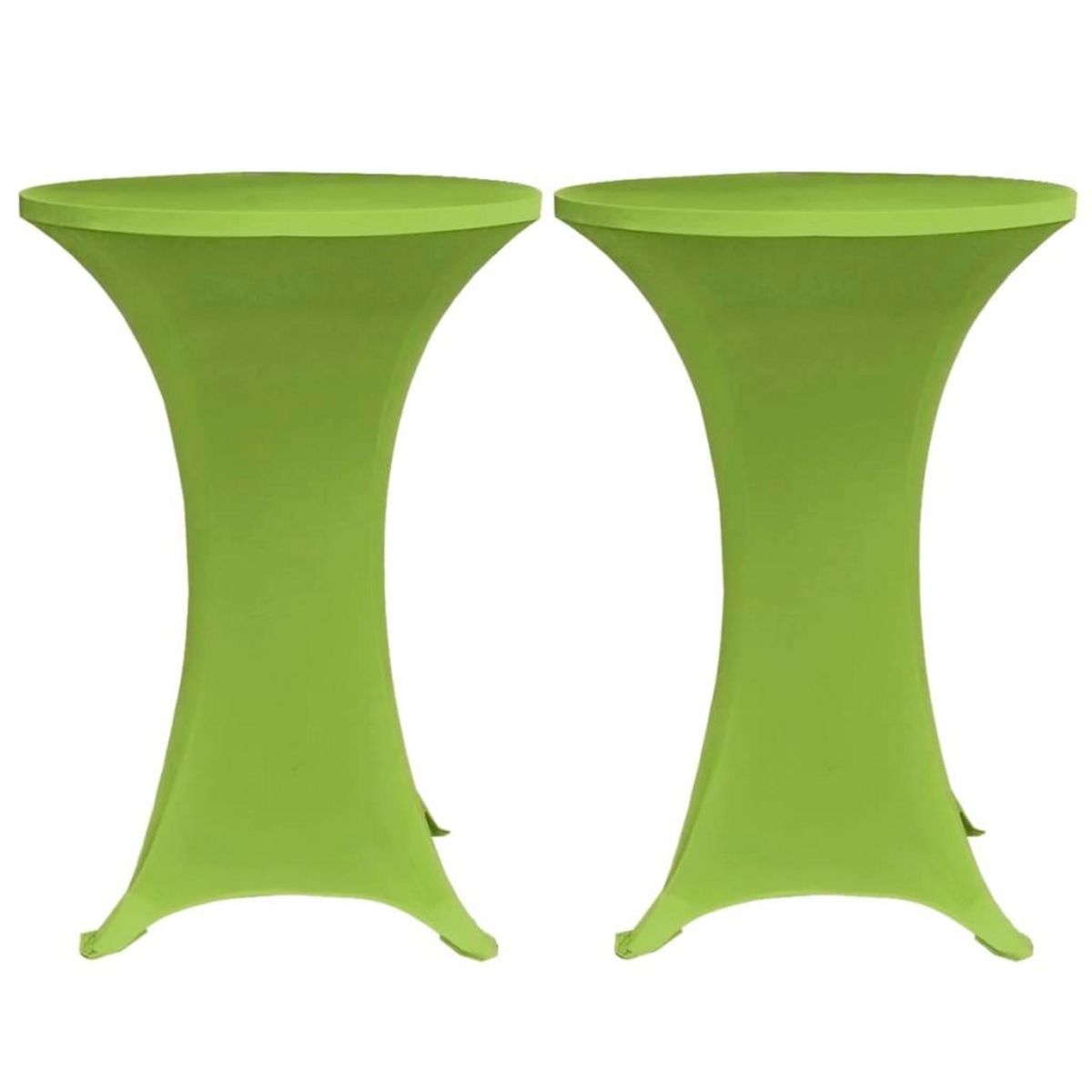 VIDAXL Housse de table extensible 2 pcs 80 cm Verte