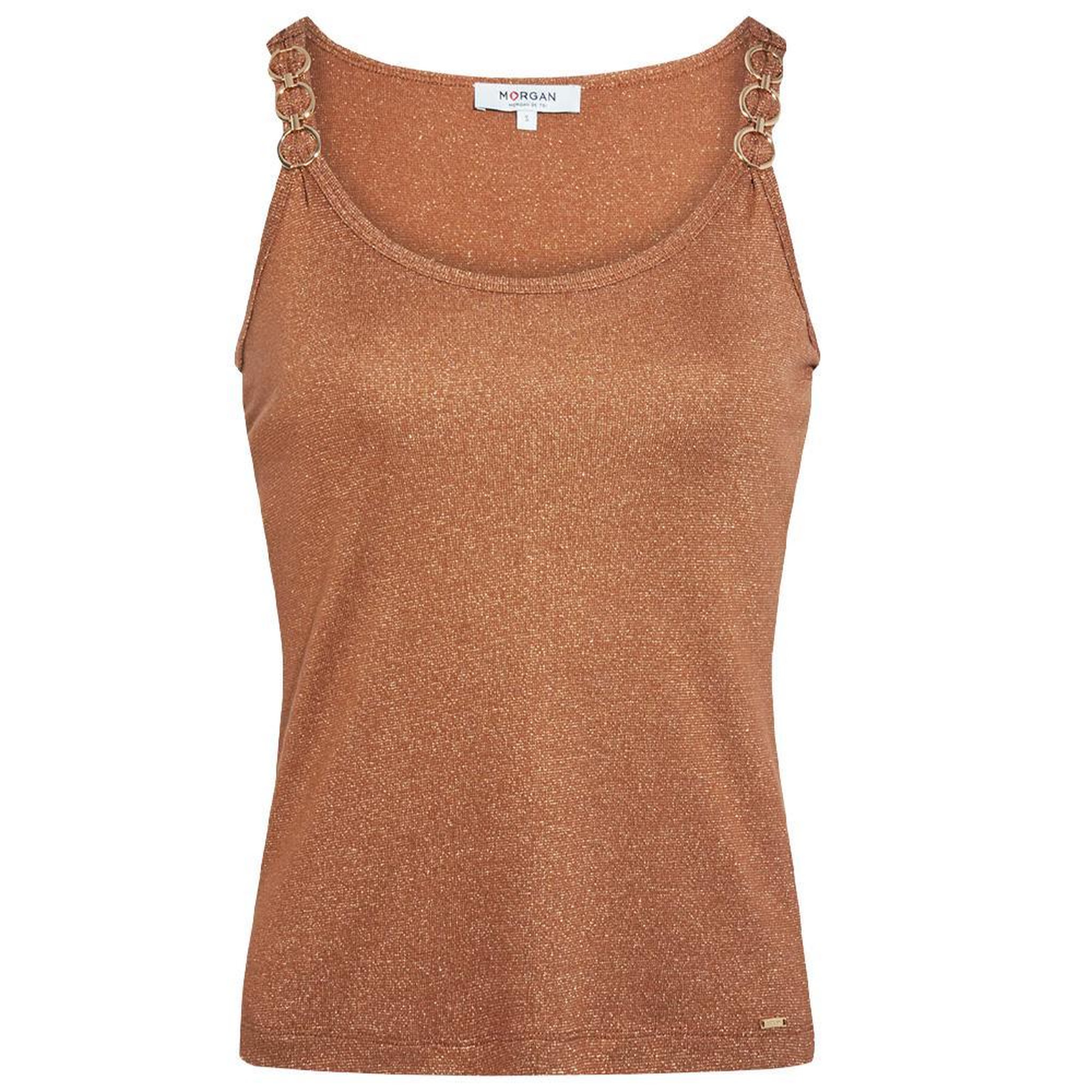 Voir la diapositive 2 : MORGAN Débardeur Marron Femme Morgan Fil