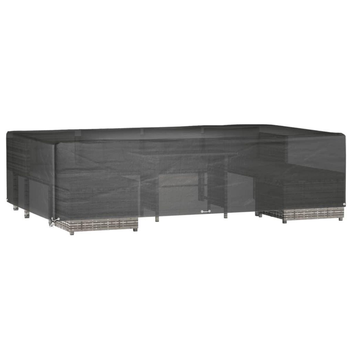 VIDAXL Housse de salon de jardin 12 œillets 315x180x75cm rectangulaire