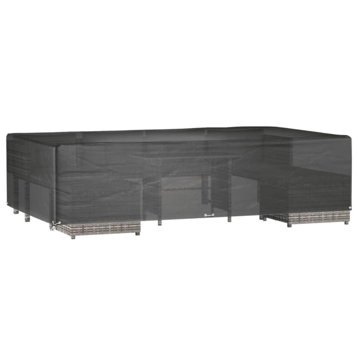 VIDAXL Housse de salon de jardin 12 œillets 315x180x75cm rectangulaire