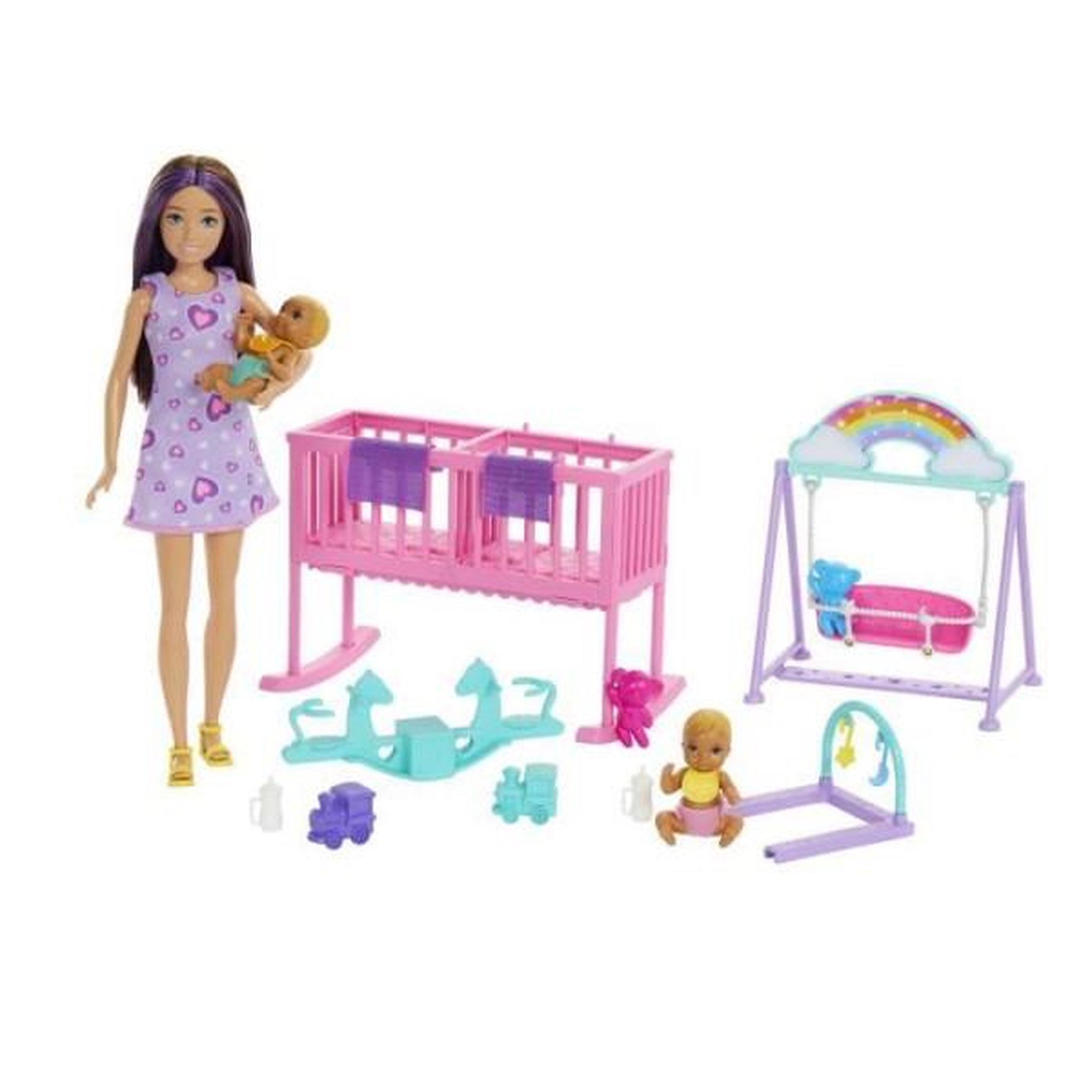 BARBIE Barbie-la chambre des jumeaux-coffret skipper, bébés et accessoires hxm99