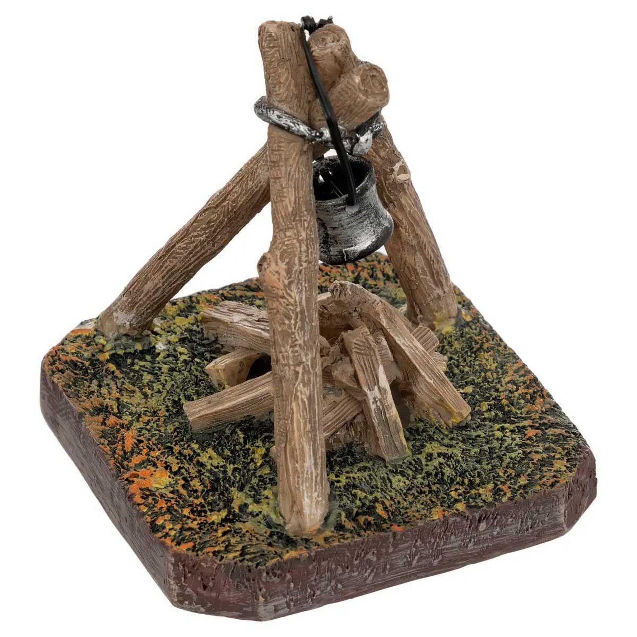 FEERIC LIGHT & CHRISTMAS Accessoire crèche de noël  coin du feu  10cm marron