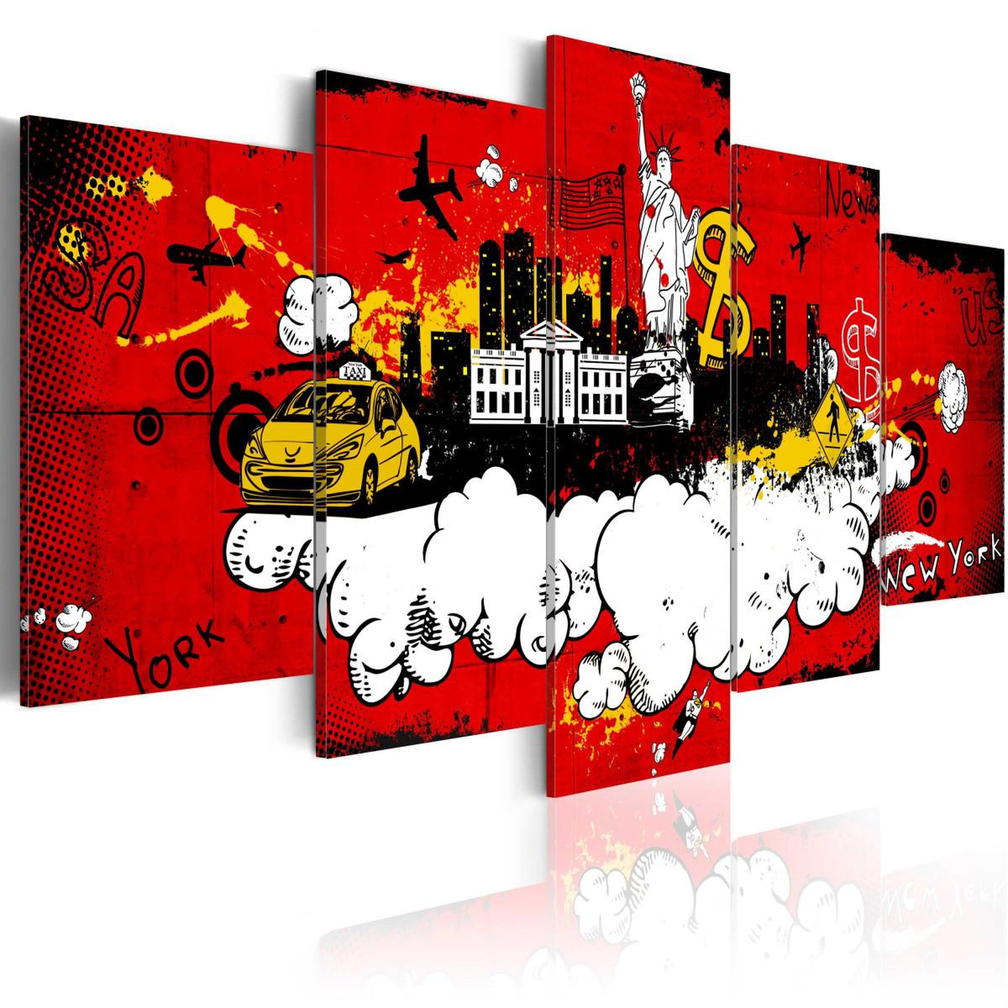 Voir la diapositive 1 : Paris Prix Tableau Imprimé  New York : Comic