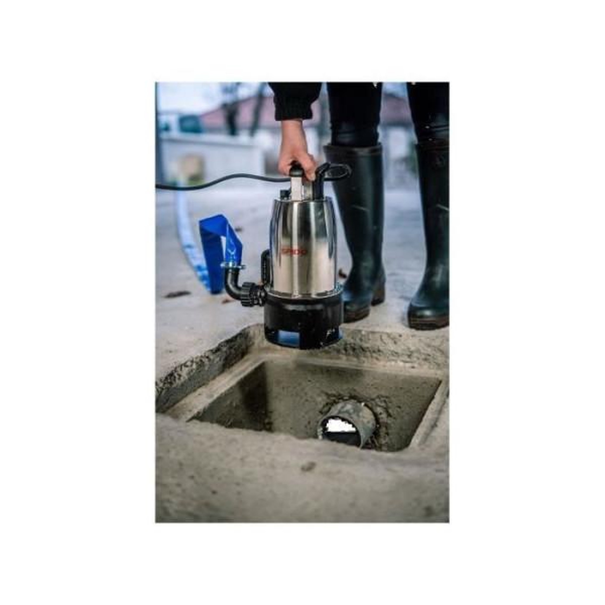 Voir la diapositive 2 : SPIDO Pompe d'évacuation - spido - pro maxinox 500 - 500 w - débit maximal de 10,5 m³/h - livré avec un coude a écrou tournant f