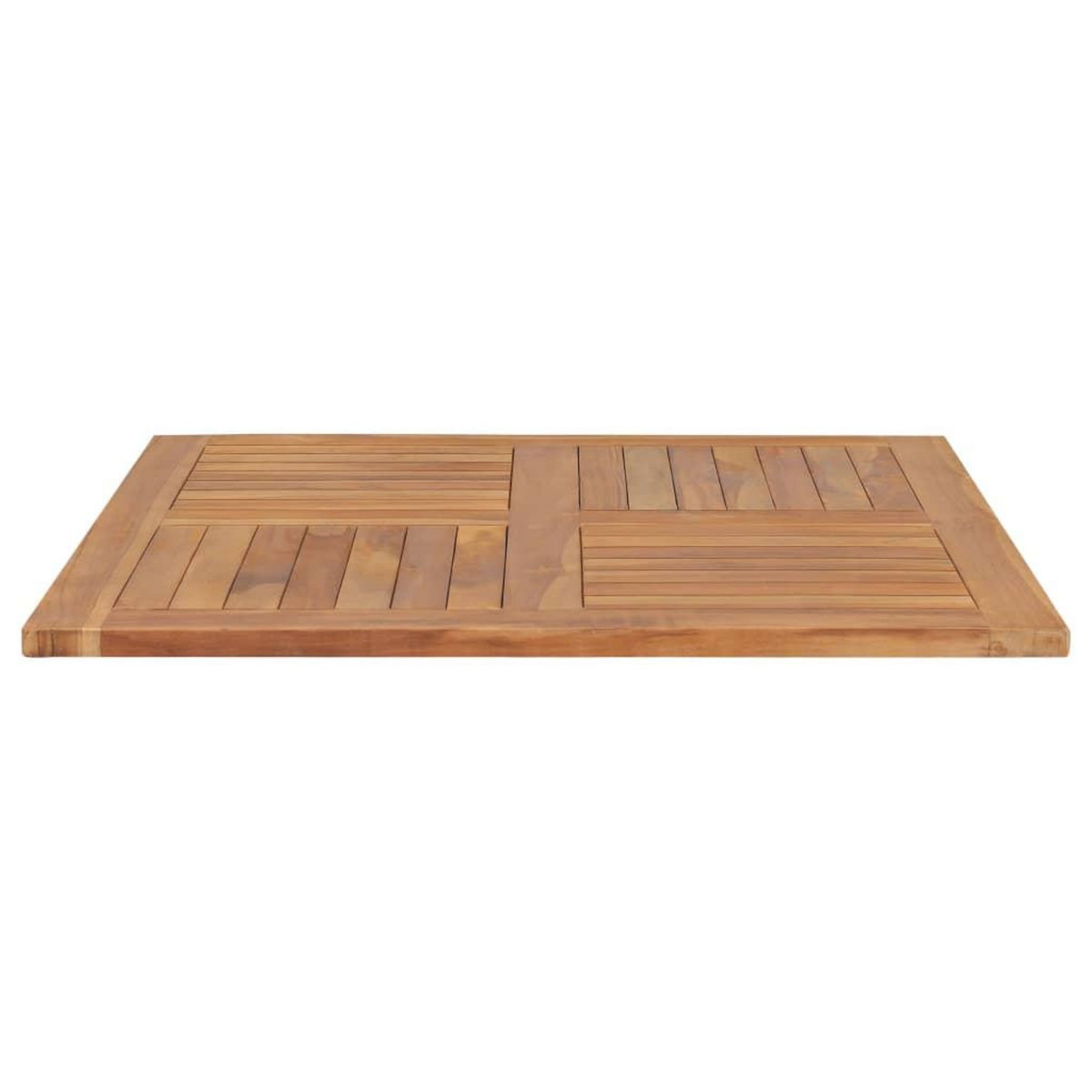 VIDAXL Dessus de table Bois de teck solide Carre 90x90x2,5 cm