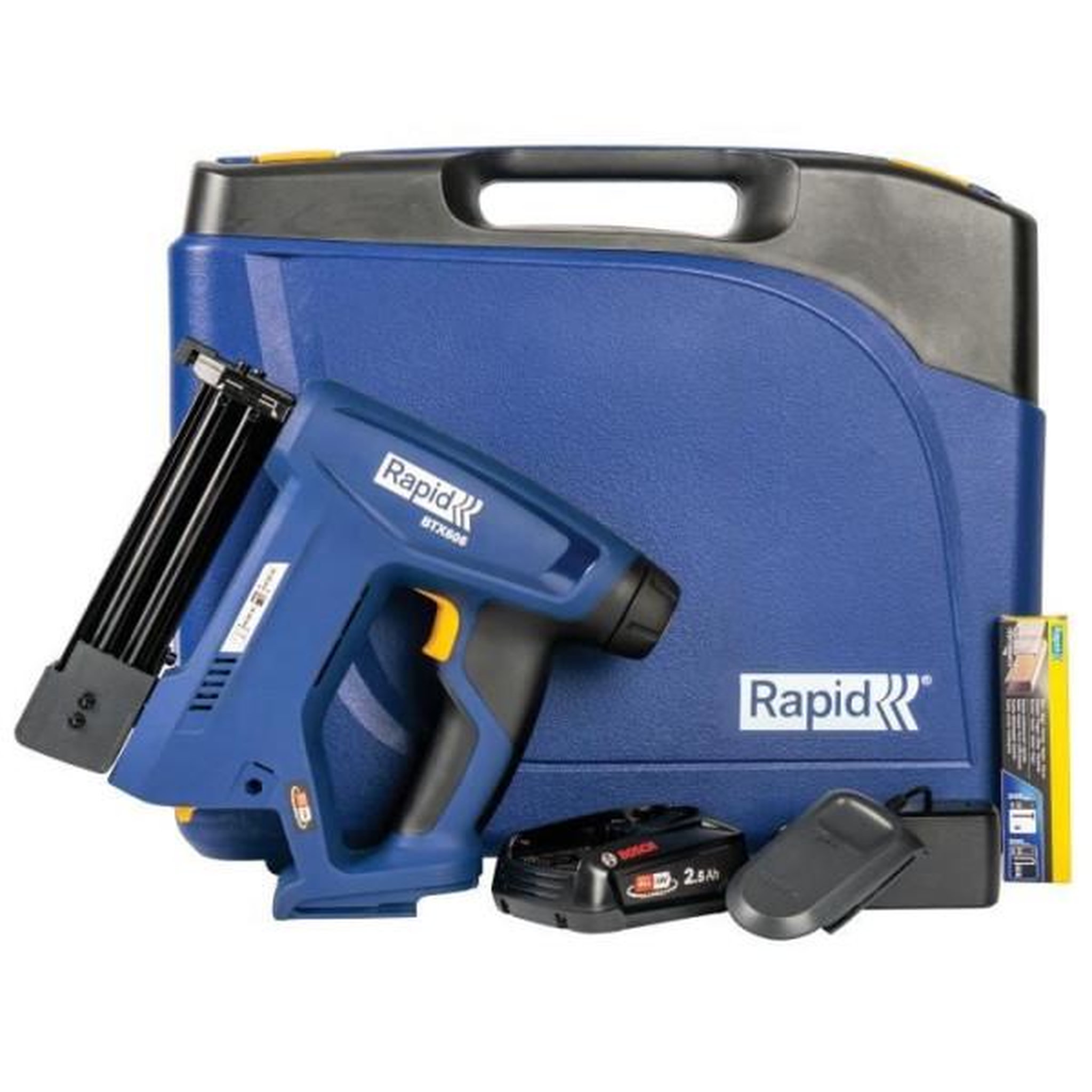 Voir la diapositive 2 : RAPID Rapid btx606 agrafeuse cloueuse a batterie - coffret + batterie + chargeur