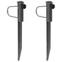 Voir la diapositive 1 : VIDAXL Supports de parasol avec piquets 2 pcs 19x42 cm acier galvanise