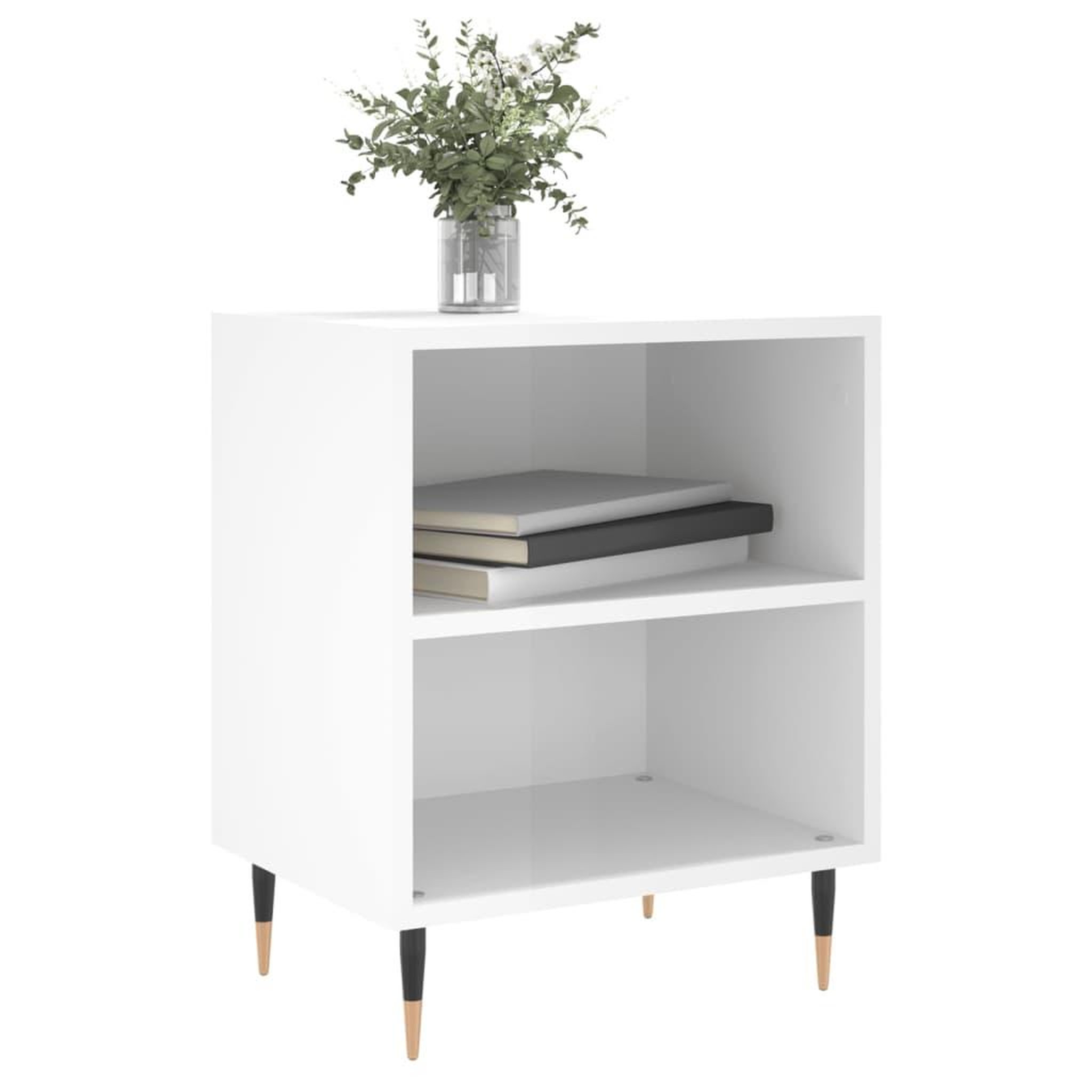 Voir la diapositive 3 : VIDAXL Table de chevet blanc brillant 40x30x50 cm bois d'ingenierie